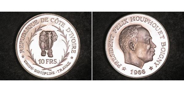 10 Franc Cote dIvoire Silver 