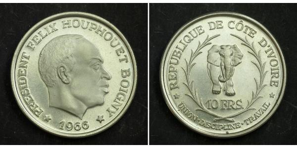 10 Franc Cote dIvoire Silver 