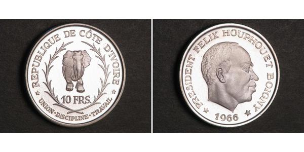 10 Franc Cote dIvoire Silver 