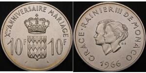 10 Franc Monaco Silver 
