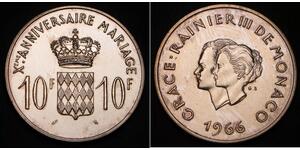 10 Franc Monaco Silver 