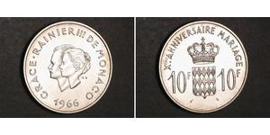 10 Franc Monaco Silver 