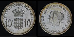 10 Franc Monaco Silver 