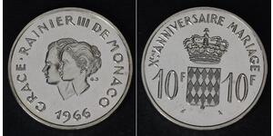 10 Franc Monaco Silver 