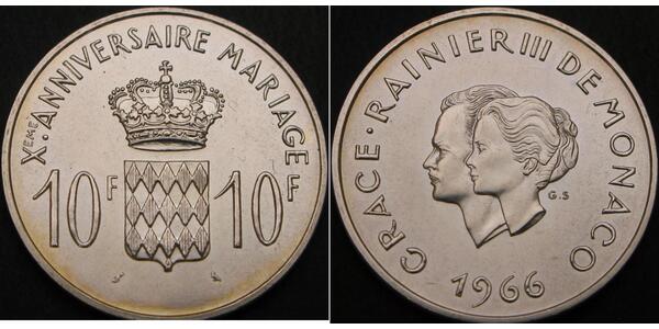 10 Franc Monaco Silver 