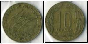10 Franc 中非共和國  