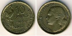 10 Франк French Fourth Republic  (1946-1958) Бронза/Алюміній 