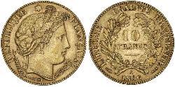 10 Франк French Second Republic (1848-1852) Золото 