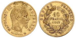 10 Franc 法蘭西第二帝國 (1852 - 1870) 金 拿破仑三世