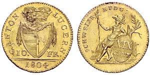 10 Franc 瑞士 金 