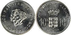 10 Franc Monaco 銀 
