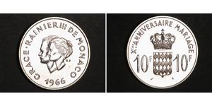 10 Franc Monaco 銀 