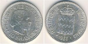 10 Franc Monaco 銀 