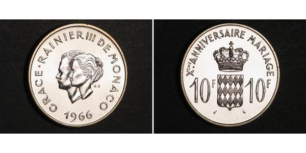 10 Franc Monaco 銀 
