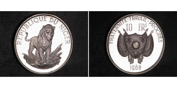 10 Franc Niger 銀 