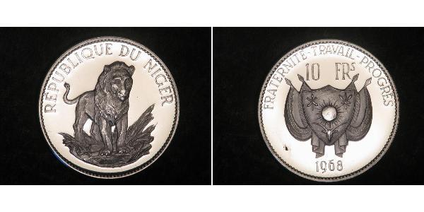 10 Franc Niger 銀 