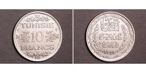 10 Franc Tunisia 銀 