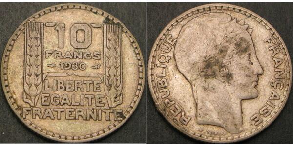 10 Franc 法兰西第三共和国 (1870 - 1940) 銀 