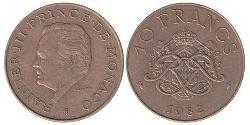 10 Franc Monaco 镍/銅 