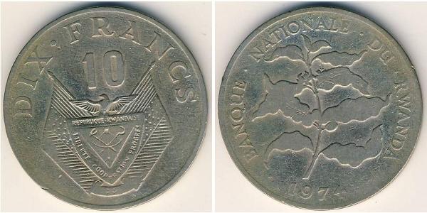 10 Franc Rwanda 銅/镍 