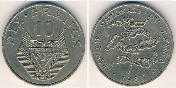 10 Franc Rwanda 銅/镍 