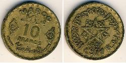 10 Franc 摩洛哥 青铜/铝 