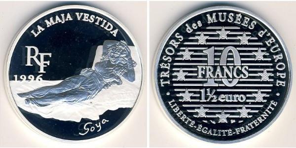 10 Franc / 1.5 Euro Francia Argento 