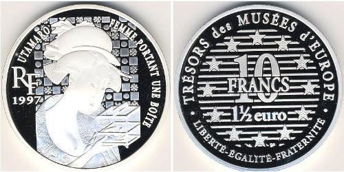 10 Franc / 1.5 Euro Francia Plata 