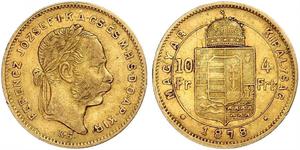 10 Franc / 4 Forint Austria-Hungary (1867-1918) Gold Franz Joseph I (1830 - 1916)