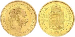 10 Franc / 4 Forint Austria-Hungary (1867-1918) Gold Franz Joseph I (1830 - 1916)