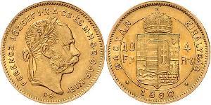 10 Franc / 4 Forint Österreich-Ungarn (1867-1918) Gold Franz Joseph I (1830 - 1916)