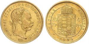 10 Franc / 4 Forint Impero austro-ungarico (1867-1918) Oro Franz Joseph I (1830 - 1916)