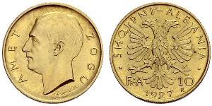 10 Franga Ari 阿尔巴尼亚 金 Zog I, Skanderbeg III of Albania