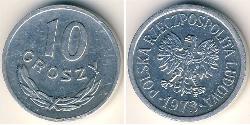 10 Grosh Repubblica Popolare di Polonia (1952-1990) Alluminio 