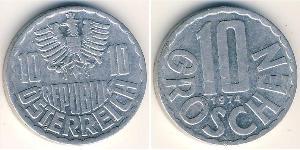 10 Grosh Republic of Austria (1955 - ) Alluminio 