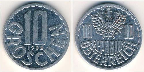 10 Grosh Republic of Austria (1955 - ) Alluminio 