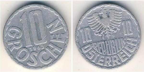 10 Grosh Republic of Austria (1955 - ) Alluminio 