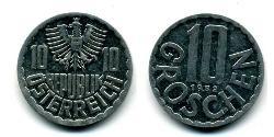 10 Grosh Austria ocupada  (1945-1955) Aluminio 