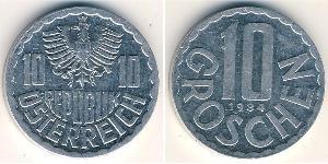 10 Grosh Republik Österreich (1955 - ) Aluminium 