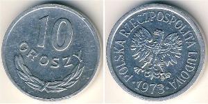 10 Grosh Volksrepublik Polen (1952-1990) Aluminium 
