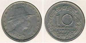 10 Grosh First Austrian Republic (1918-1934) Copper/Nickel 