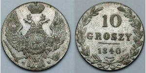 10 Grosh Russian Empire (1720-1917) / Kingdom of Poland (1815-1915) Silver Nicholas I of Russia (1796-1855)