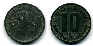 10 Grosh Austria ocupada  (1945-1955) Zinc 