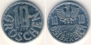 10 Grosh 同盟國軍事佔領奧地利 (1945 - 1955) 铝 