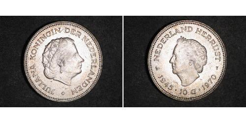 10 Gulden Royaume des Pays-Bas (1815 - ) Argent Juliana of the Netherlands (1909 – 2004)