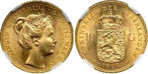 10 Gulden Kingdom of the Netherlands (1815 - ) Gold Wilhelmina of the Netherlands (1880 - 1962)