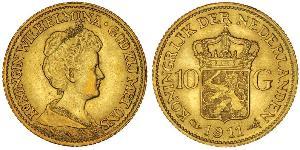 10 Gulden Kingdom of the Netherlands (1815 - ) Gold Wilhelmina of the Netherlands (1880 - 1962)