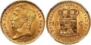 10 Gulden Kingdom of the Netherlands (1815 - ) Gold William I of the Netherlands (1772 - 1843)