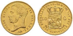 10 Gulden Kingdom of the Netherlands (1815 - ) Gold William I of the Netherlands (1772 - 1843)