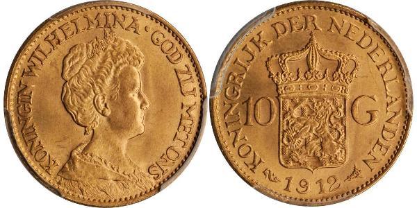 10 Gulden Kingdom of the Netherlands (1815 - ) Gold Wilhelmina of the Netherlands (1880 - 1962)